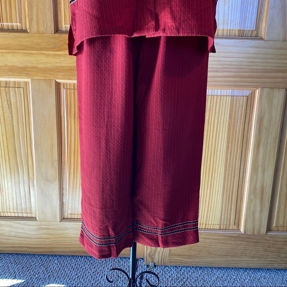 Vintage Napa Valley Cropped Pant Set Red Size S/M - Picture 4 of 16